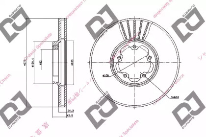 Тормозной диск DJ PARTS BD1475